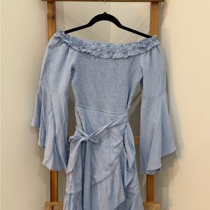 The Clothing Company Light Blue Ruffle Dress